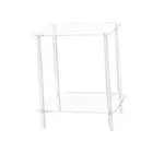 Clear Acrylic Side Table End Table Small Bedside Table for Bedroom Bedside