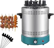 1200W Vertical Rotisserie Grill, Electric Rotary Grill, 12* Grill Skewers, Built-in Oil Tray, Anti-scalding Handle, 2-Speed Temperature Adjustment, Detachable Design, for Home Barbecue