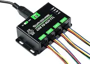 Industrial USB to 4-CH TTL Converter Adapter USB to UART Support Multi Protection /Systems /Win7/8/8.1/10/11, Linux, etc