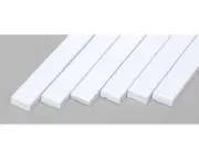 Evergreen Scale Models Polystyrene Dimensional Strips (6) (14x0.1x0.25in)