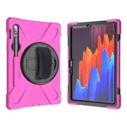 OnePiece Tablet Case Anti-Fall Protection With Pencil Holder For Samsung Galaxy Tab S7/S7 Plus 2020-Rose Red