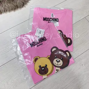 正品出清折扣 義大利親自採購🇮🇹 Moschino 冰棒熊 粉紅短T