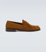 [Manolo Blahnik] Manolo Blahnik Perry suede penny loafers AU 10 brown