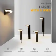 Outway 2x Solar Pathway Light 5-in-1 Lawn Lights Outdoor Garden Wall Light