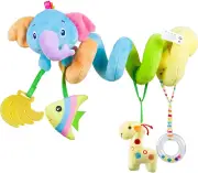 Car Seat Toy, Baby Activity Spiral Plush Hangings Stroller Crib Pram Toy