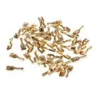 100Pcs Male+Female 6.3mm Terminals Brass Copper Crimp Wire Spade Connectors