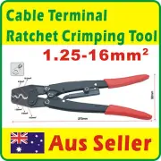 1.25-16mm² Cable Terminal Ratchet Crimp Crimping Plier Tool Anderson Plug
