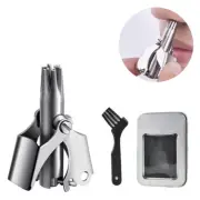 Stainless Steel Manual Nose Hair Trimmer Scissors Set Professional Nasal Remo_RR
