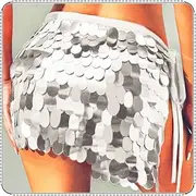 [COSYDAYS] Sparkly Sequin Mini Skirt Sequin Short Skirts Belly Dance Skirt for Women