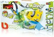[Bburago] Tobar Go Gears High Speed Highway Set - 1 Car, Realistic - Racing, Yellow, 3+ Years, 1:18 Scale, Pull-Back Motorized, Highway Theme