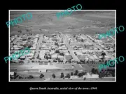 OLD LARGE HISTORIC PHOTO QUORN SOUTH AUSTRALIA AERIAL VIEW OF TOWN c1940
