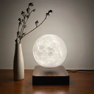 【磁懸浮月球新品燈】月亮小夜燈日式 ins溫馨3D打印簡約三色觸控臺燈限定