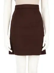Brown Mini A Line Skirt