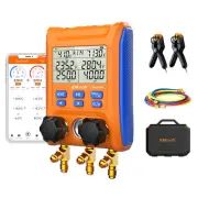 Elitech Digital Manifold Gauge 2-Way Valve AC Gauge LMG-10W App Control w/Hoses