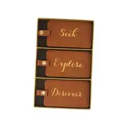 Eccolo 3 Pack Luggage Tag Set, Suitcase Tags Identifiers with ID Cards, Faux