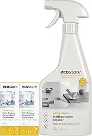 [Ecostore] Citrus Multi-Purpose Cleaner 500 ml, Multi Purpose Cleaner Refill 50 ml x 2 - All purpose, Plant based,Effective Clean, Clean surfaces, Tough On Germs, Tough On Stains, Eliminates Odours
