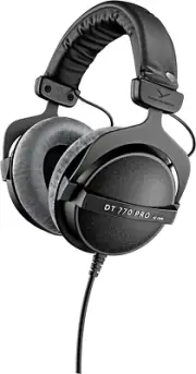 DT 770 PRO 80 Ohm Over-Ear Studio Headphones - Gray, Wired for Recording