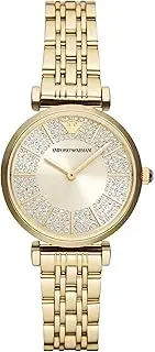 [Emporio Armani] Women's Gold Stainless Steel Gianni T-Bar Analogue Watch, 32mm