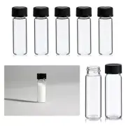 100 Mini Clear Glass Vial Bottles Cap 2 3/16 6 Ml Gold Panning Prospecting