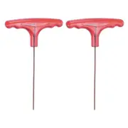 2pcs T-Handle Hex Key Wrench 2mm Metric Long Arm T-Key Inner Hexagon Spanner