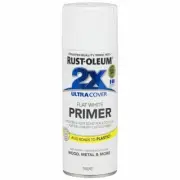 Rust-Oleum 340g 2X Ultra Cover Flat White Primer Spray Paint