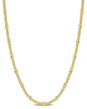 Italian Silver Fancy Curb Link Necklace