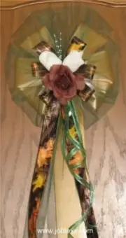 6 MOSSY OAK BREAK with ROSES UP Pew Bows for Special Occasions