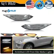 Clear Switchback Amber Turn Signal White DRL Light For 11-14 Porsche Cayenne 958 (for: Porsche)