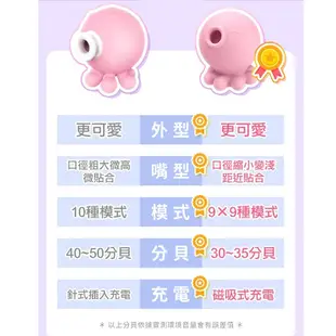 二代小章魚 9頻強勁吸吹+9頻震動模式 潮吹吸吮按摩器 跳蛋 吸吮器 情趣用品 自慰器