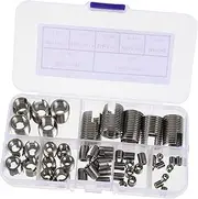 Stainless Steel Self Tapping Inserts Kit 50pcs Metal Screws Thread Inserts for Metal Enhanced Connection