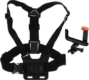 Angoily Action Camera Strap Head Band Headbands Breast Tape Cellphone Stand Cell Phone Holder Camera Mount Brackets Cell Phone Stand Tank Top Vest Camera Fasten Belt Camera Belt Abs Black