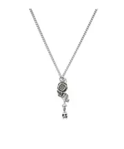 Emanuele Bicocchi Rose And Skull Pendant Necklace One size SILVER