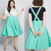 Collectif x MC Curtsey Courtesy midi jumper women’s teal Uk 24