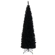 Costway 2.1M Christmas Xmas Slim Tree Pencil Tree Halloween Party Decor Gift Black