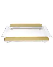 Vivience Rectangular Tray With Handles & Sides On Ball Legs