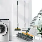 Tile Grout Burr Cleaner Stiff Bristle Brush Rotatable Floor Scrub with Long