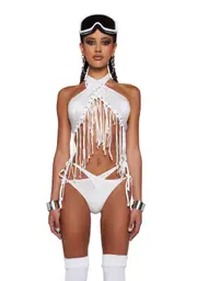 [Club Exx] Just A Mirage Crop Top - White