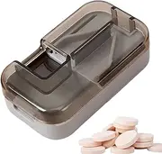 Small Pill Cutter, Dose Splitter Dispenser, 3.11 X1.69in Tablet Cut Tool, Accurate Cutting, Safety Guard Pill Splitter with Dispensers for Tiny Medication Use