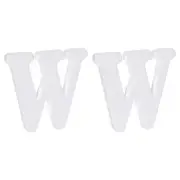 Foam Letters W Letter EPS White Polystyrene Letter Foam 100mm/4 Inch, Pack of 2