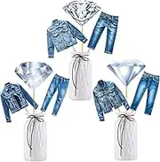 Denim and Diamonds Centerpiece Sticks Denim Themed Party Decorations Denim and Dianmonds Party Table Toppers Denim Birthday Party Supplies for Women Crystal Jenas Party Decor