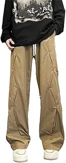 [Generic] Men Loose Solid Color Casual Unisex Daily Rivet Hip-Hop Vintage Teenagers Cargo Pants