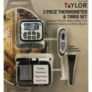 Taylor 3 Piece Thermometer & Timer Set Event Timer With Whiteboard Brand New