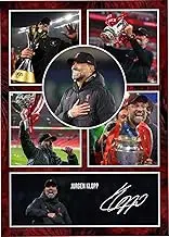 RJR PRINTS Jurgen Klopp - Liverpool Signed A4 Montage Photo Print Pre Printed Signature Autograph Football Gift