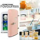 Koolatron 4L Mini Fridge Home Car 220V Mini Counter Top Drinks Bar Fridge, Pink
