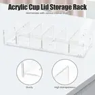 Acrylic Tumbler Lid Organizer Clear Cup Lid Organizer with Removable Alxcd