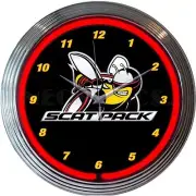 Dodge Scat Pack Car Neon Clock 15"x15"