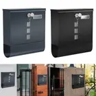 Wall Mount Mailbox Modern with Lock and Key Gate Outside Front Door Post Box