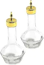 Practical Bottle Set 2pcs Bar Supplies for Cocktail Leak Proof Glass Drink Bottle Fine Stopper