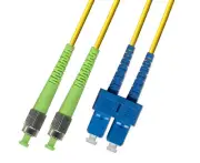 25M (82ft) OS2 FC/APC to SC/UPC Fiber Optic Cable Duplex Singlemode 9/125
