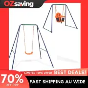 toddler swing outdoor play set blue green orange size 170x145x180 1362